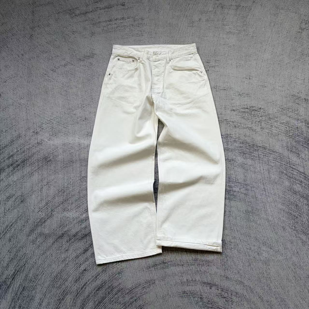White Wide-Leg Jeans