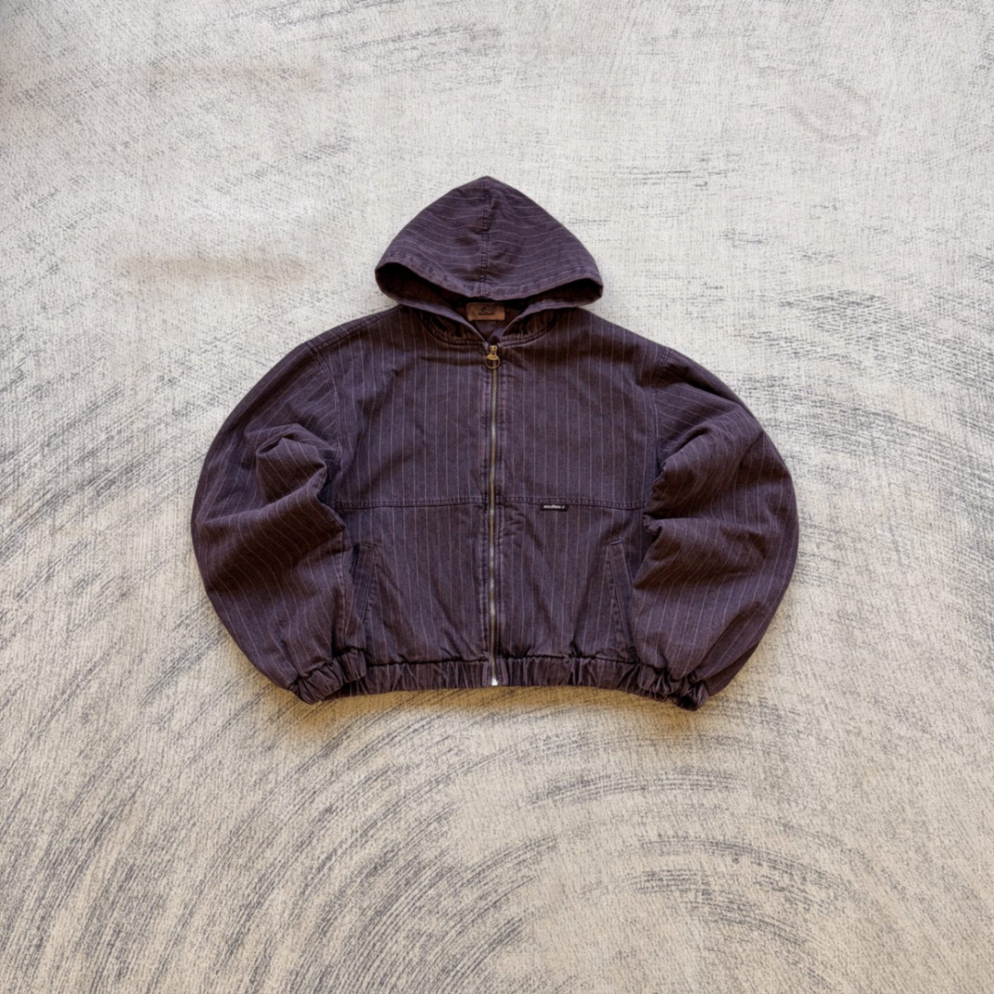 Scuffers Purple Pinstripe Zip Hoodie