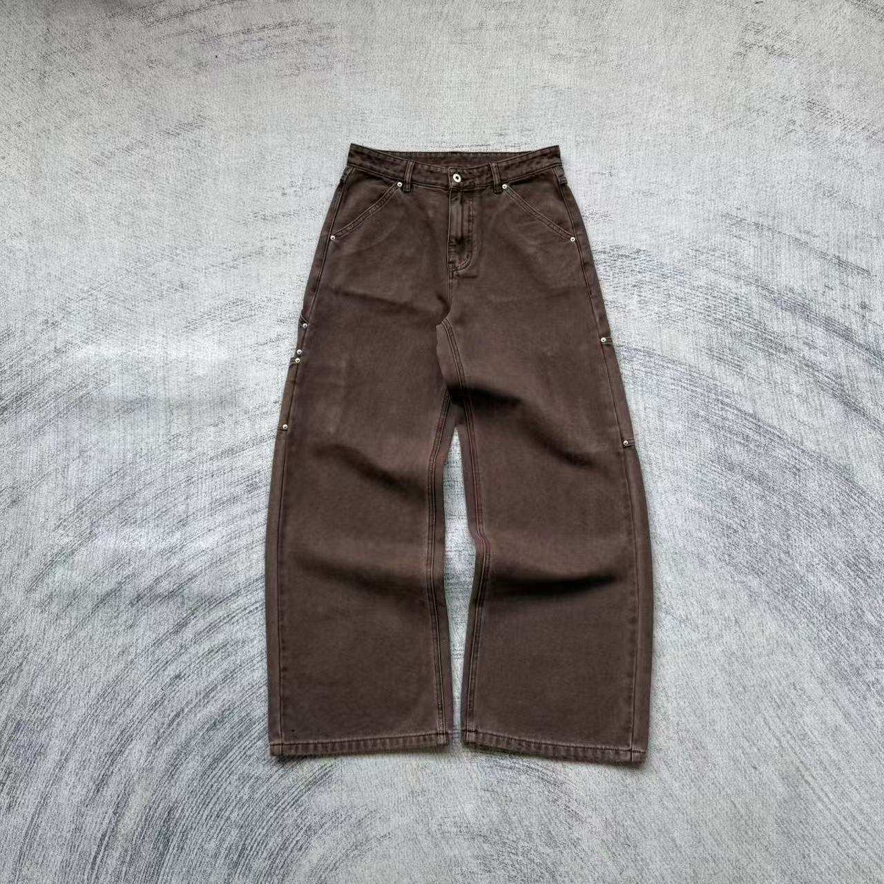 Washed Brown Carpenter Pants