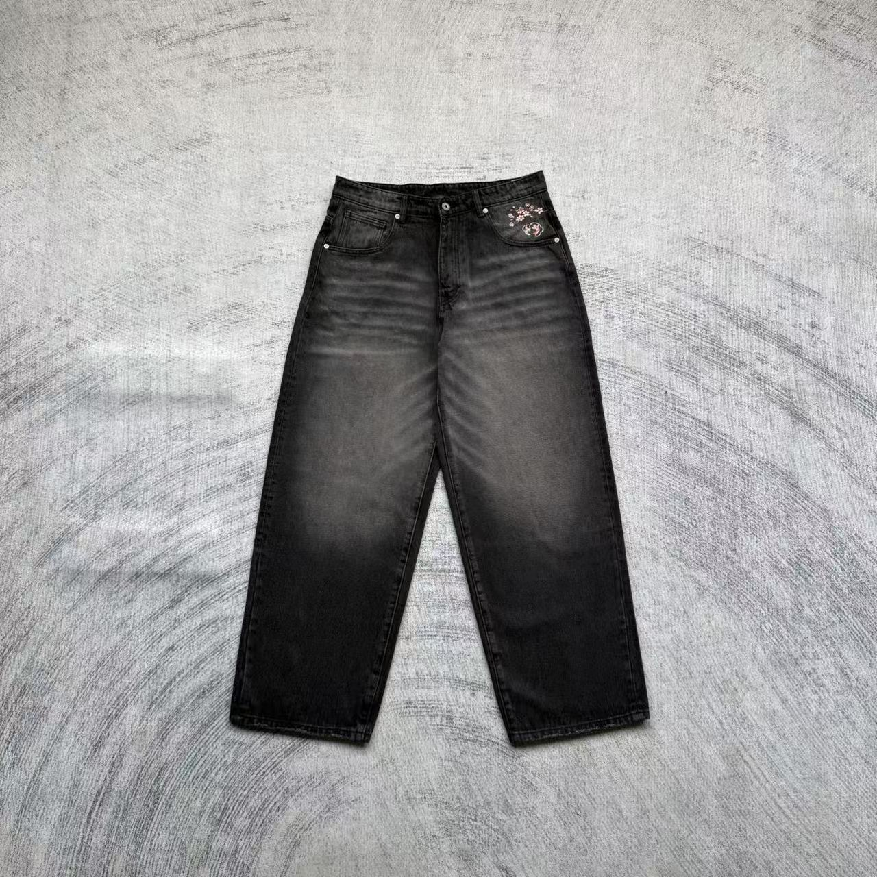 VRROCK Embroidered Baggy Jeans