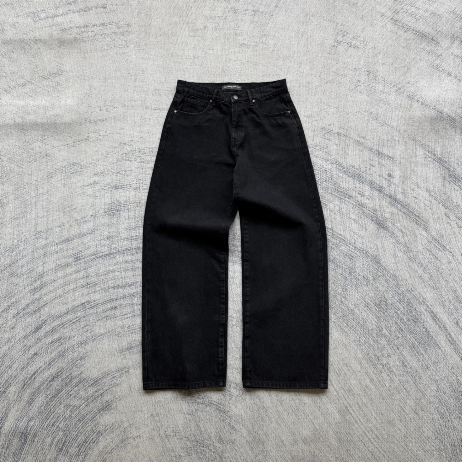 Pool House Washed Black Wide-Leg Jeans